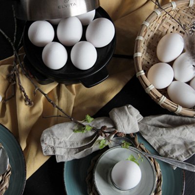 koka ägg med äggkokare